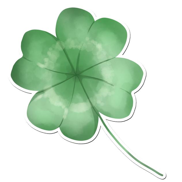 Green clover sticker 2