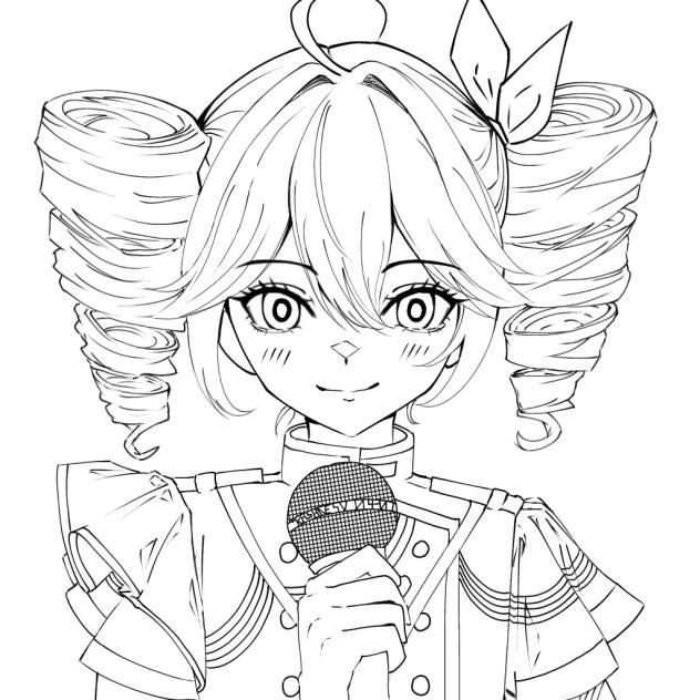 重音テトsvさん(リクエストwip)lineart