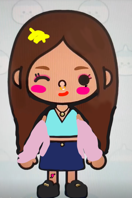 Cute , popular Toca boca  school girl