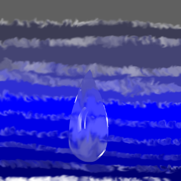 Teardrop through the dark, rainy skies