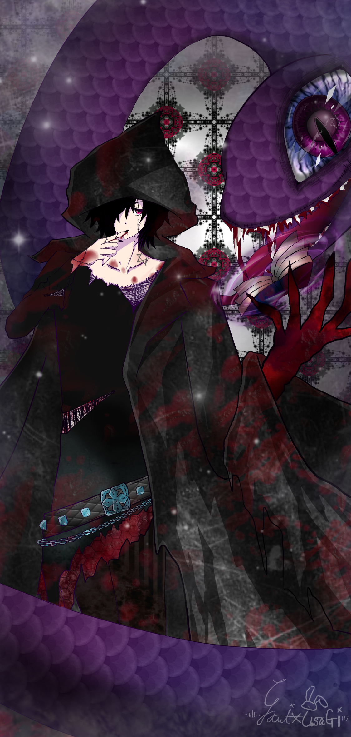 魔女と蛇の召喚獣 Ibispaint