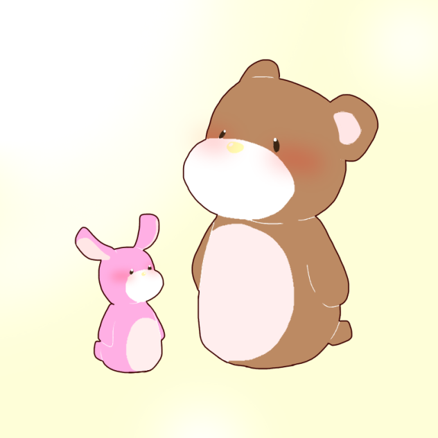クマとウサギ