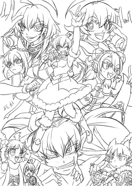 ❄️チーム デビムス‼︎❄️(ぬり絵)