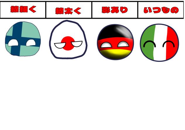 色んな絵柄でポーランドボール！ - ibisPaint