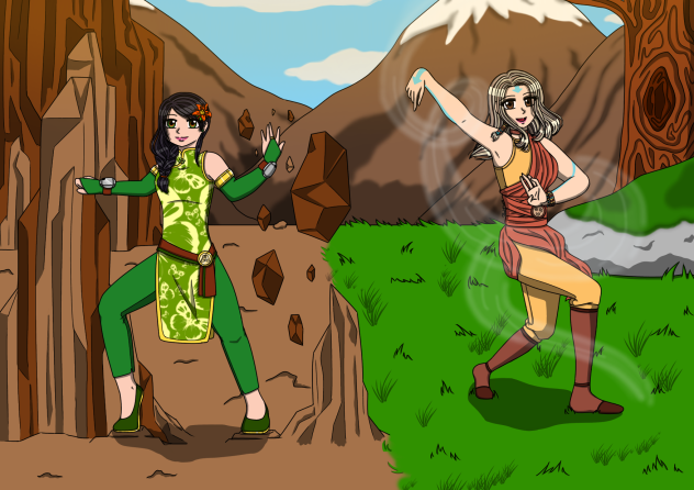 Earthbender & Airbender [Speedpaint]