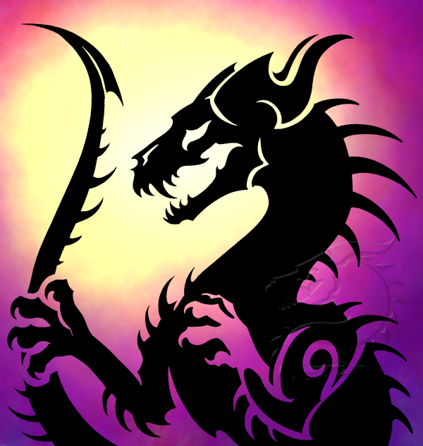 Flat art dragon #4
