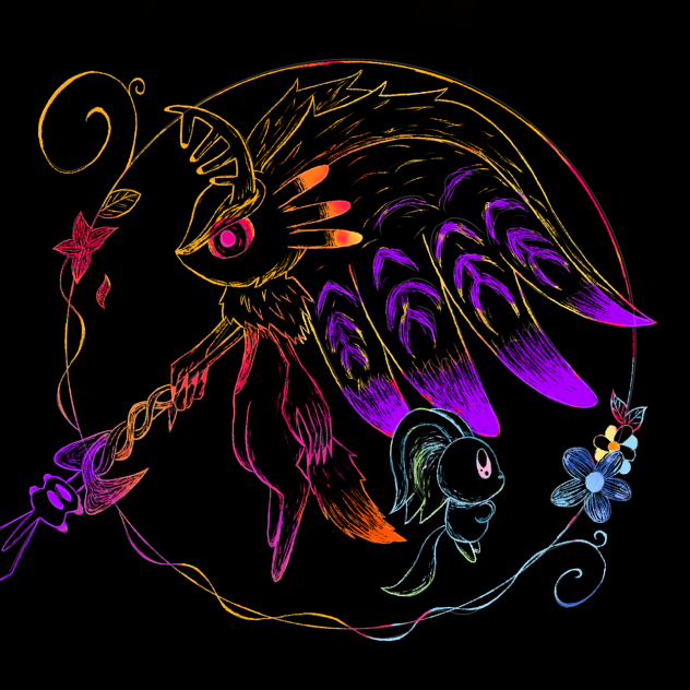 スクラッチアート風