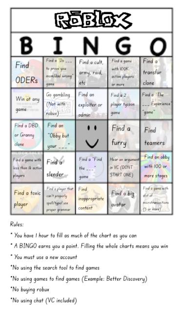 Roblox Bingo