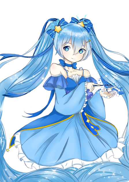 2017の雪ミク描いてみ