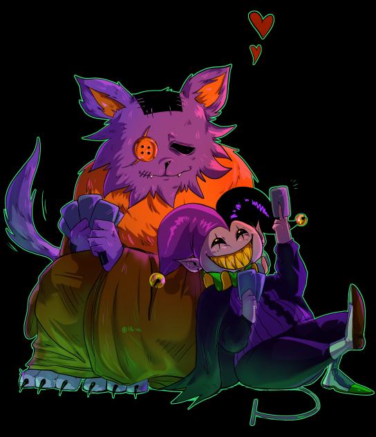 Seam and Jevil- Deltarune