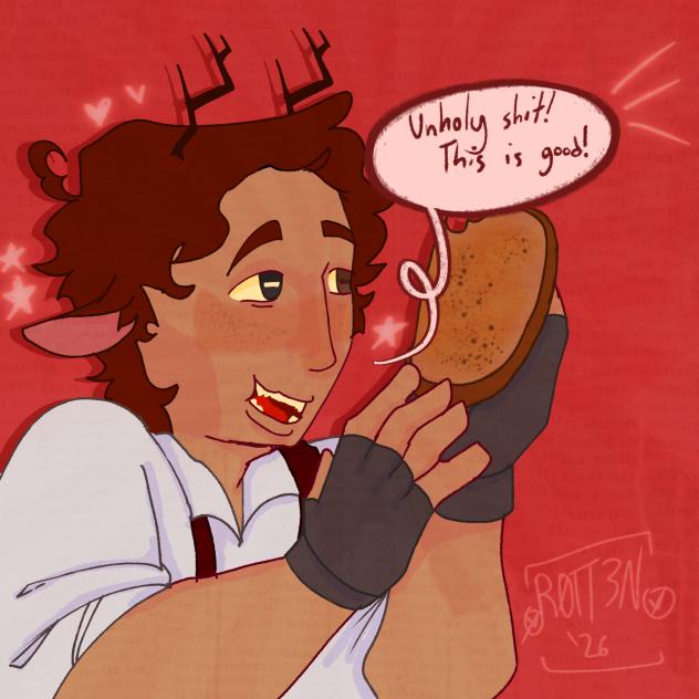 Aiden n Garlic bread