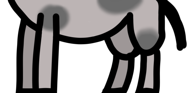 drawing the bottom part of a horse