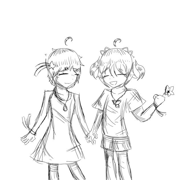 Aqua and Flowey