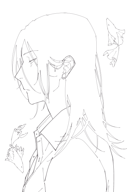 呪術廻戦 夏油傑3 線画