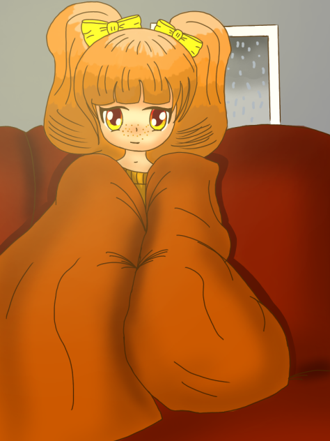 warm evening with girl - ibisPaint