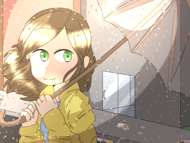 Girl in the rain