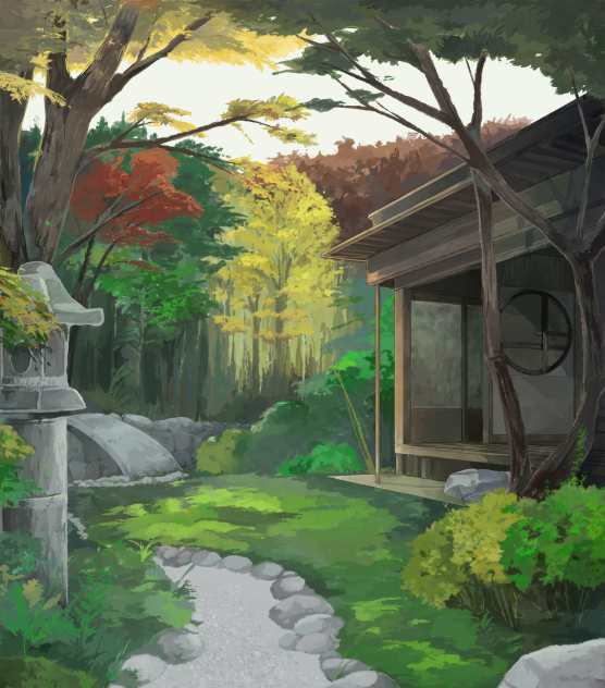 日本庭園　秋