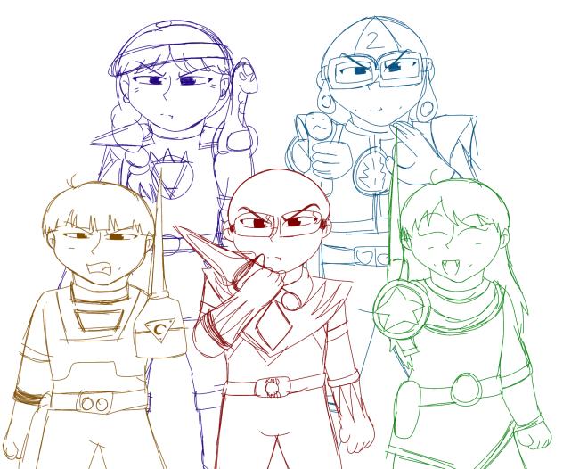 Sector V as Tommy Rangers (Sketch)