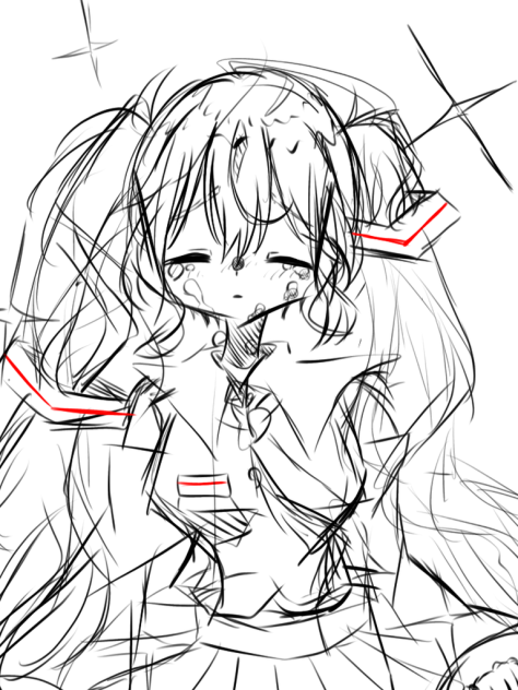 ミクさんラフ