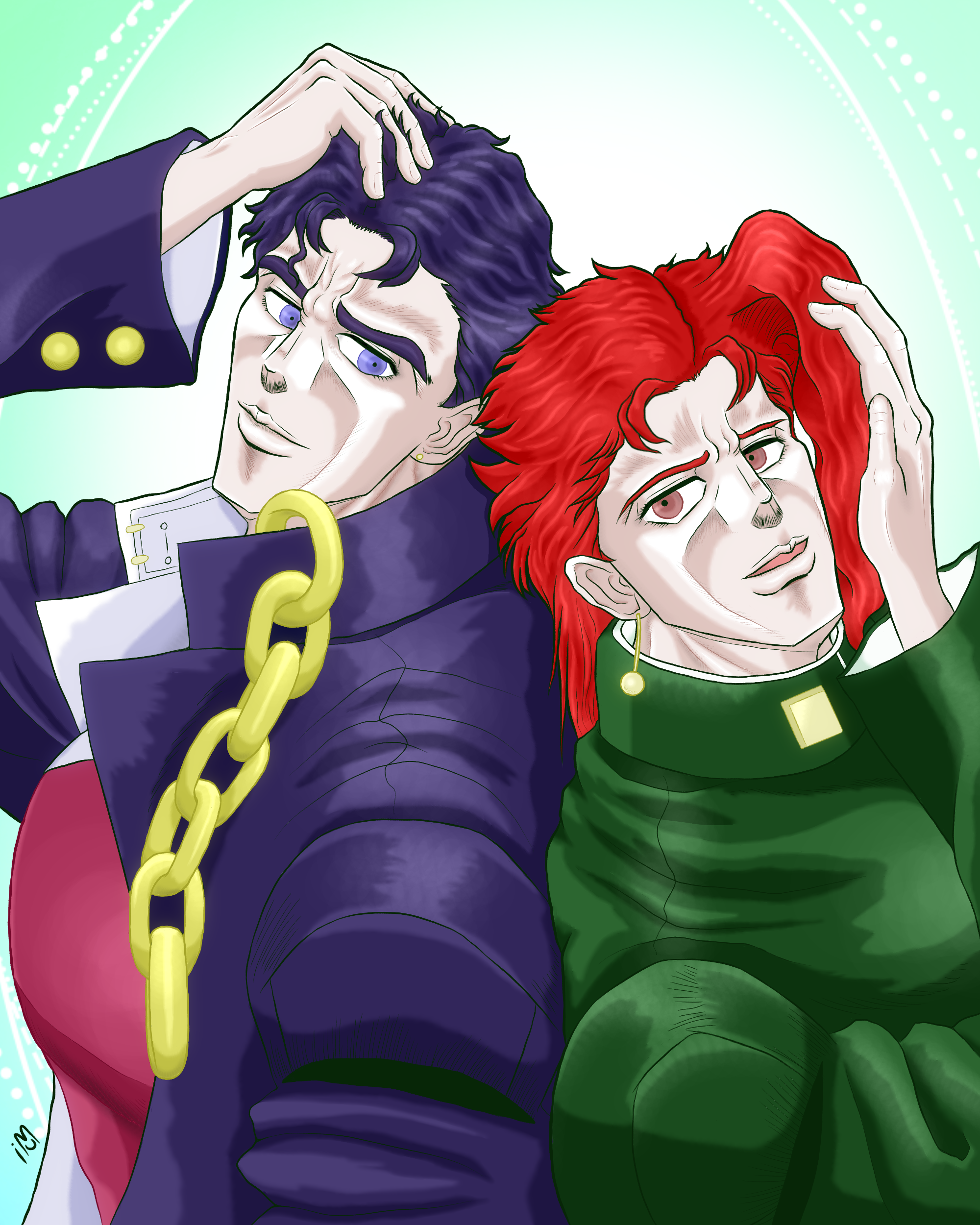 原作版 ジョジョの奇妙な冒険 第3部 空条承太郎と花京院典明 1 - ibisPaint