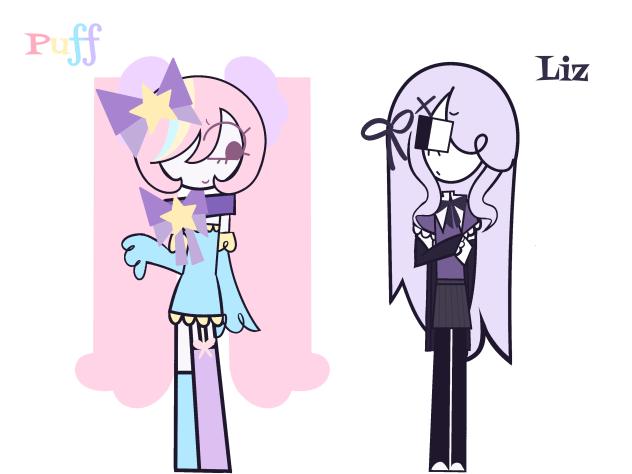 My ocs, Puff and Liz!