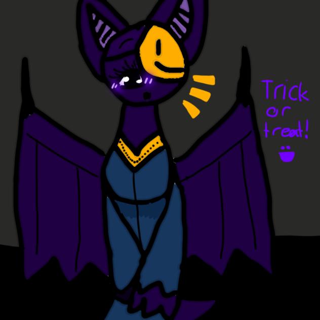 my cuphead oc in Halloween