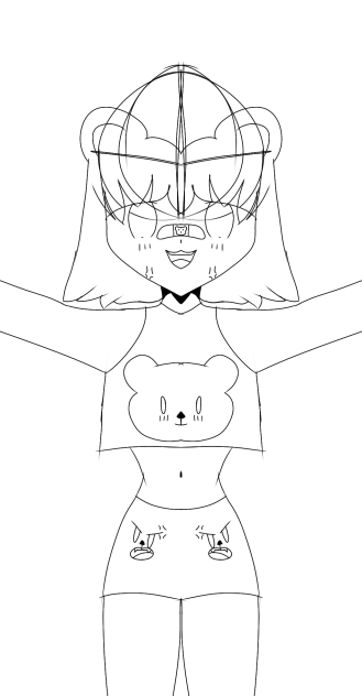 bear girl sketch😣