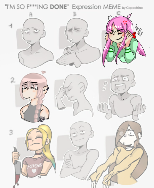 F Done expression Meme Collab