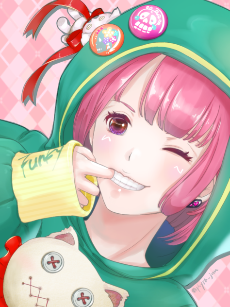 いーって顔した子