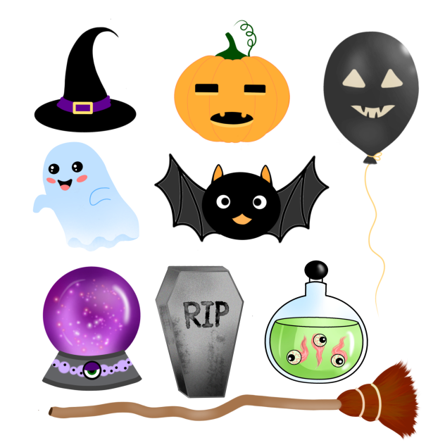 Halloween stamp materials