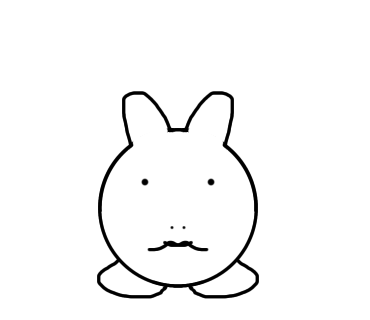 丸いうさぎを描いてみた