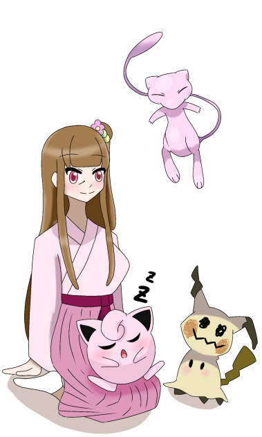 うちの子がポケモンにいたら　結花さん&プリン、ミミッキュ、ミュウ