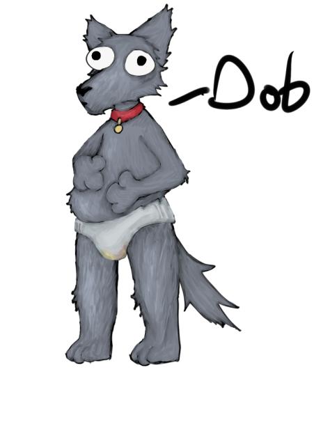 A Cute Fat Furry in a Diaper