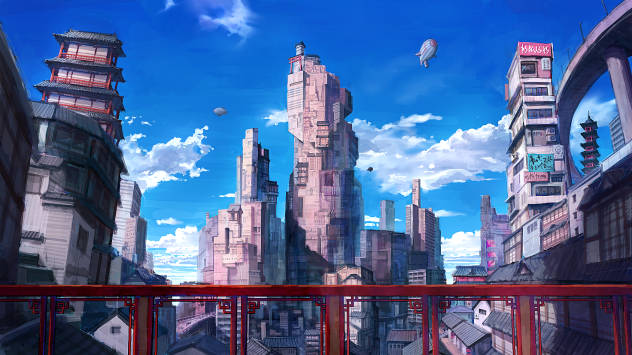 架空都市の背景