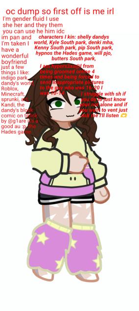 oc dump first off is irl me