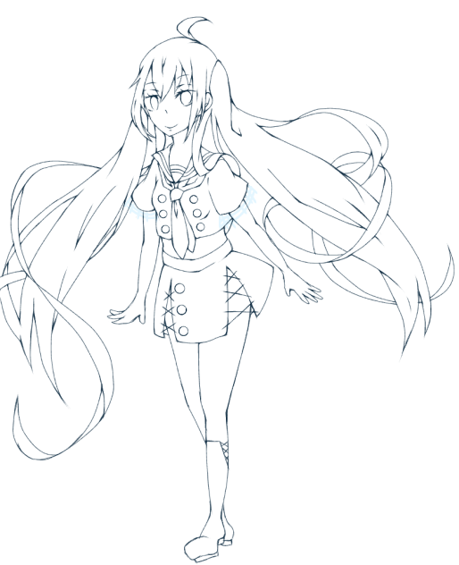 【線画】澄百合×ツインテ