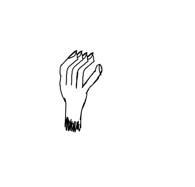 First try of drawing hands