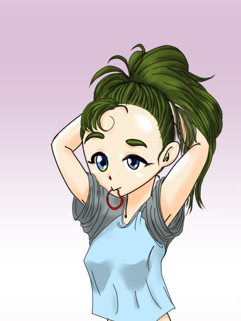 髪の毛の練習その2