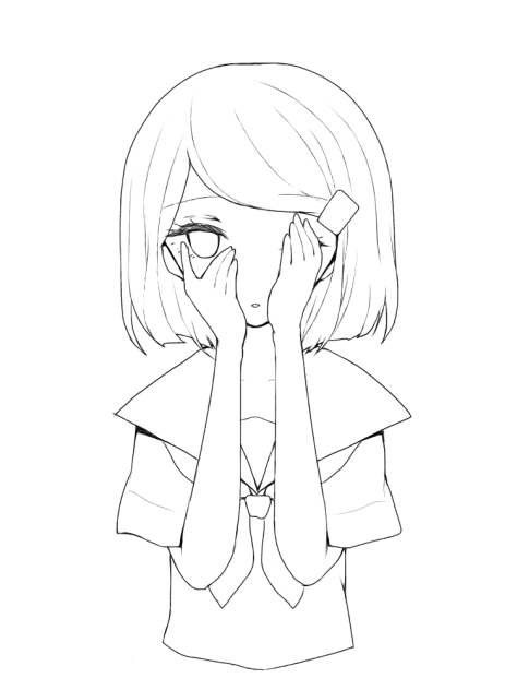 どうして 線画