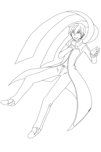 線画 塗って下さい！KAITO