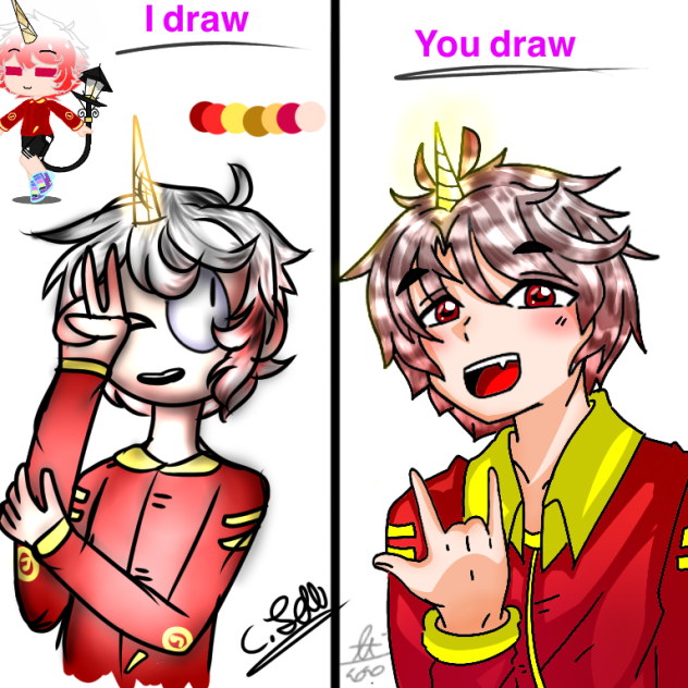 I draw,you draw with(Vinn_Tage_Lou oc)