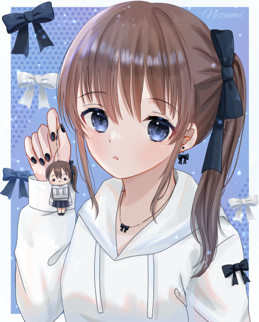 🖤💙ポニーテールの私💙🤍