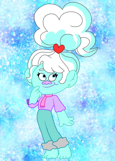 My oc IceHeart Melody as a winter troll