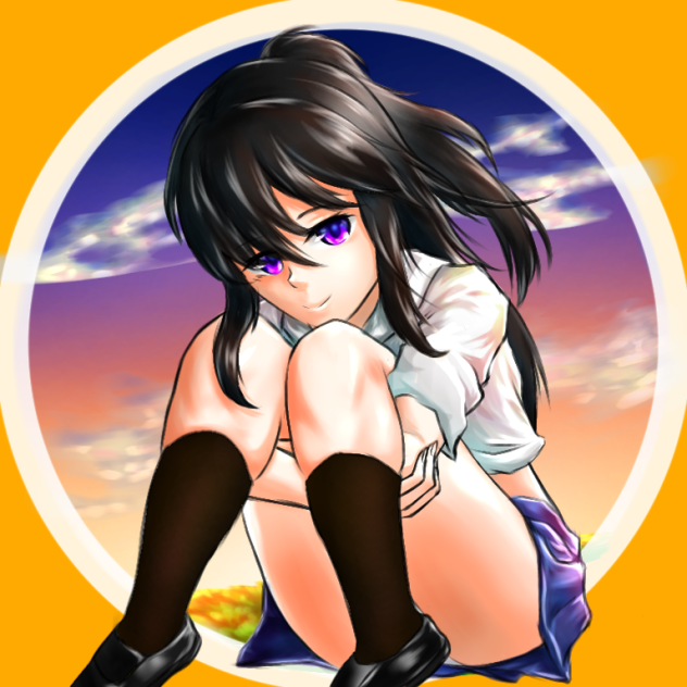 夕暮れ女の子のパンチラ