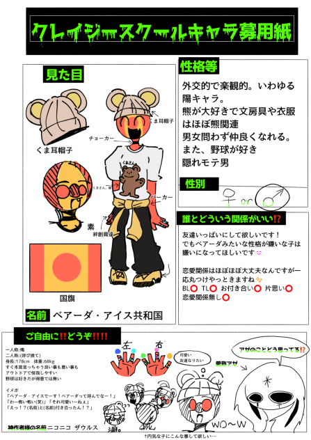 「クレイジースクール」キャラ募集参加しました✨.2024.07.25-13.01
