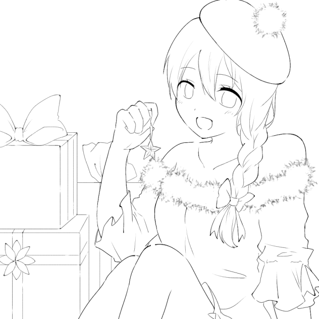 クリスマス2019 線画 - ibisPaint