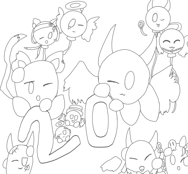 20人おめでと〜‼︎【線画】