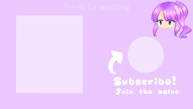 Outro layout for YouTube