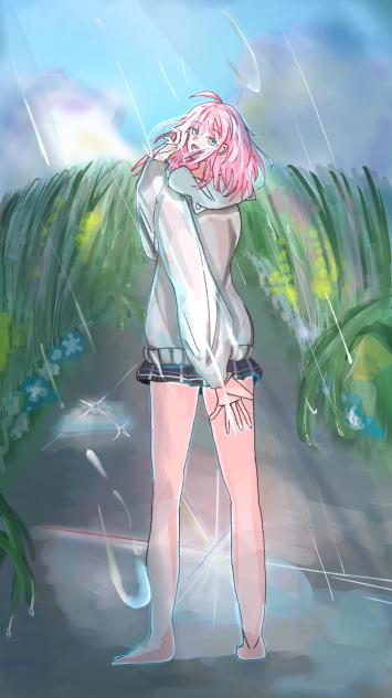雨上がりの日に