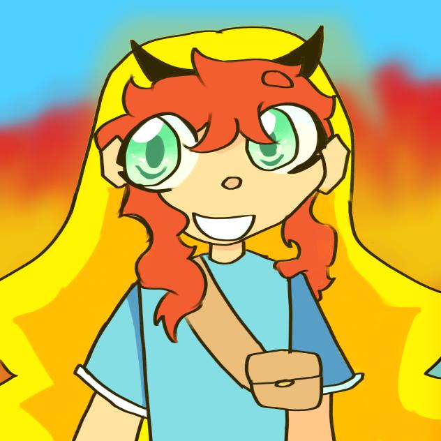 fire hair girl